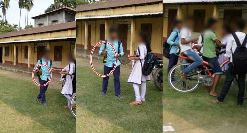স্কুলের ভিতর ছাত্র-ছাত্রীদের মদ পান নিয়ে তোলপাড়