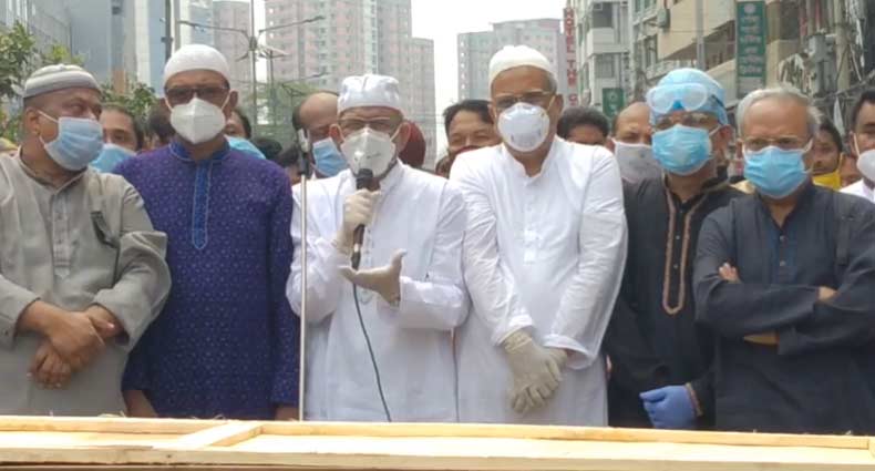 বাবুর কফিনের সামনে দাঁড়িয়ে কাঁদলেন বিএনপির শীর্ষ নেতারা