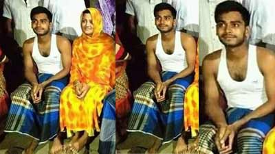 লুঙ্গি-গেঞ্জি পরেই স্ত্রীর পাশে মিরাজ, ছবি ভাইরাল