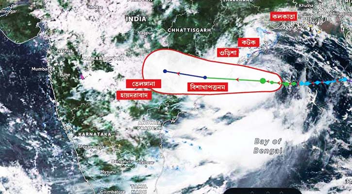 সন্ধ্যায় ভারতে আঘাত হানছে ঘূর্ণিঝড় ‘গুলাব’