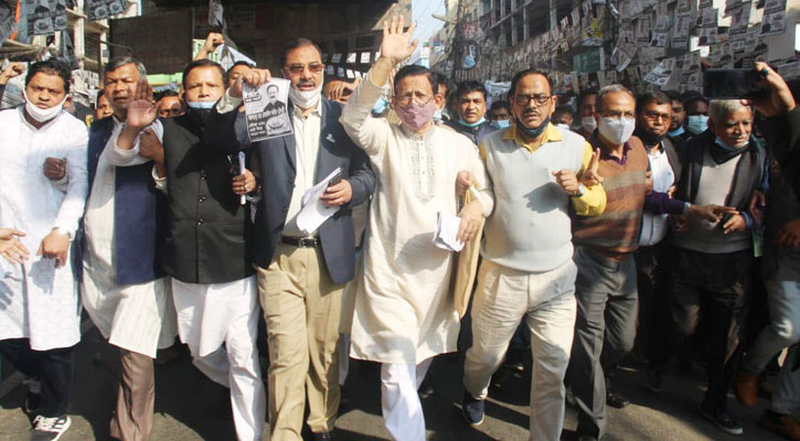 রেজাউলকে সঙ্গে নিয়ে শেষ মুহুর্তের প্রচারণায় আজম নাছির