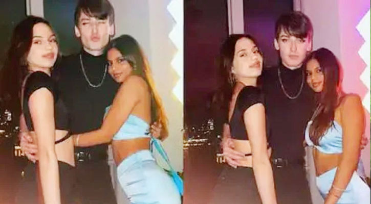 সাহসী পোশাকে পুরুষ সঙ্গীর সঙ্গে শাহরুখ কন্যা