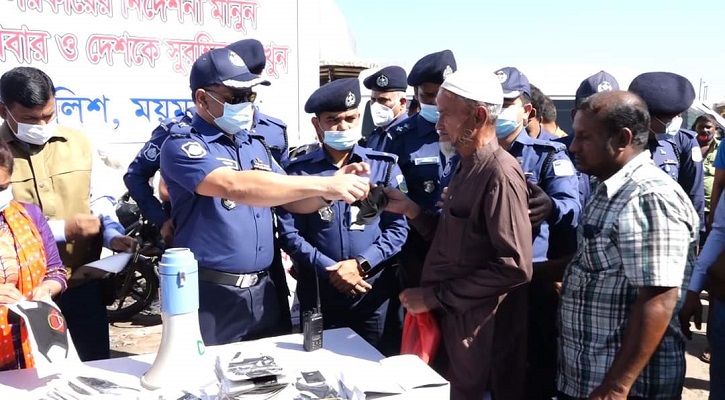 করোনার দ্বিতীয় দাপে পুলিশের আগাম সচেতনতা