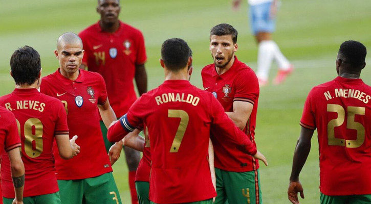 ব্রুনো-রোনালদোর গোলে প্রস্তুতি সারলো পর্তুগাল