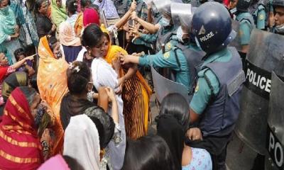 রাজধানীতে পোশাক শ্রমিকদের বিক্ষোভ