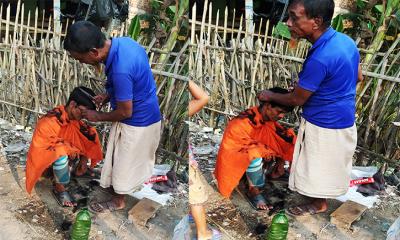 চুল-দাঁড়ি কামানোর আদি পেশা ধরে রেখেছেন আব্দুল কুদ্দুস