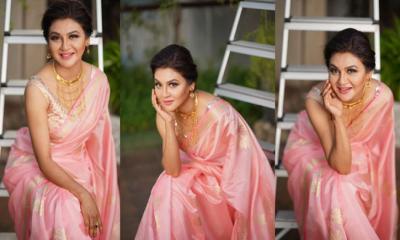 ম্যাংগো শাড়ি পরে জয়ার ঈদবার্তা