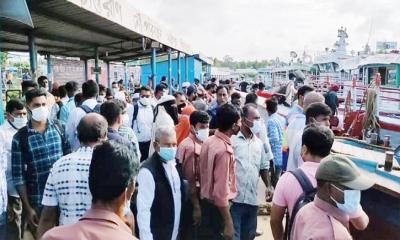শিমুলিয়ায় পারাপারের অপেক্ষায় ৫ শতাধিক যানবহন