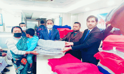 জয়পুরহাটে শাহ্জালাল ইসলামী ব্যাংকের শীতবস্ত্র বিতরণ
