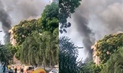 রাজধানীতে বহুতল ভবনে ভয়াবহ আগুন