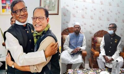 বিএনপি-জামায়াত প্রার্থীর বাসায় মিষ্টি নিয়ে কাদের মির্জা