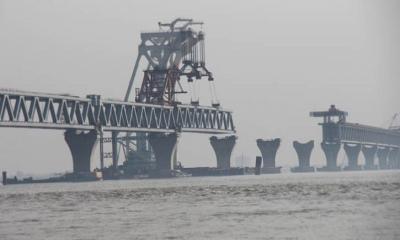 স্বপ্নের পদ্মাসেতুর ৫৮৫০ মিটার দৃশ্যমান