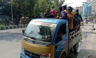 চাকরি বাঁচাতে করোনার সাথে যুদ্ধ, রংপুর থেকে কাভার্ড ভ্যানে ঢাকায় (ভিডিও)