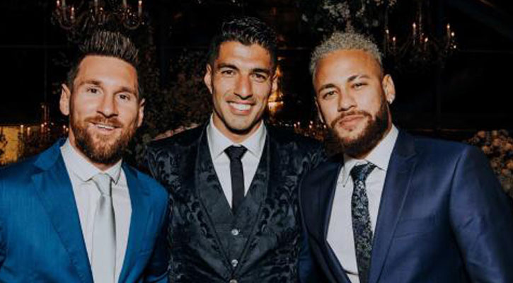 বন্ধুর ডাকে বার্সায় ছুটে গেলেন মেসি-নেইমার