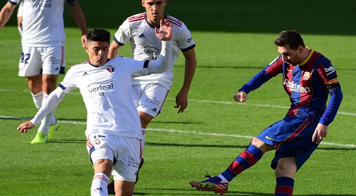 মেসির ফেরার ম্যাচে ৪-০ গোলে জিতলো বার্সা