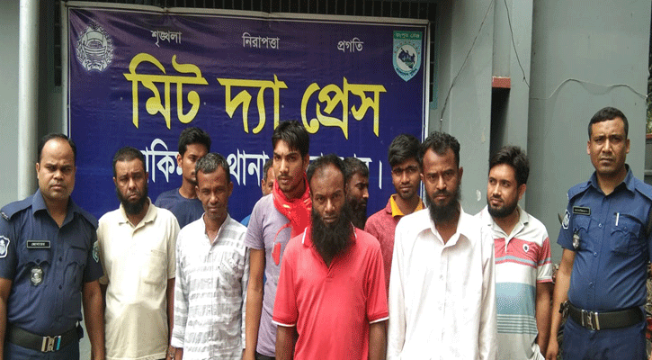 হিলিতে সাজাপ্রাপ্ত ৯ আসামী আটক