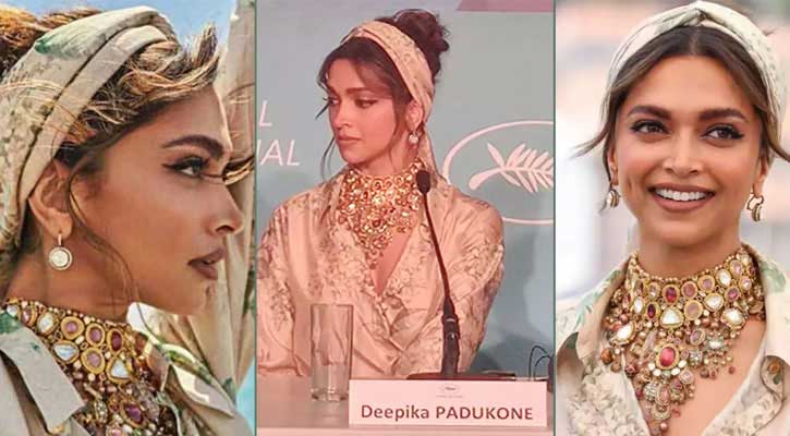 কানে নজর কাড়লেন দীপিকা