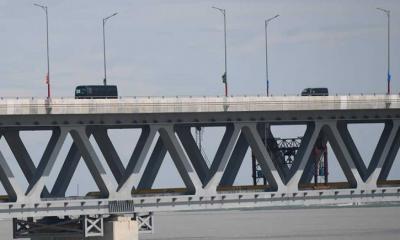 পদ্মা সেতুতে প্রধানমন্ত্রীর গাড়িবহরের মহড়া