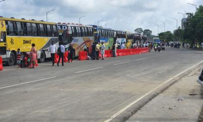 পদ্মা সেতুর মাওয়া প্রান্তে ৩ কিলোমিটার যানজট