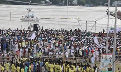পদ্মা সেতুর উদ্বোধন : সমাবেশস্থলে জনস্রোত