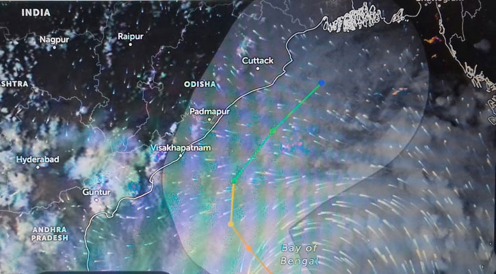 প্রবল ঘূর্ণিঝড়ে পরিণত হয়েছে ‘অশনি’