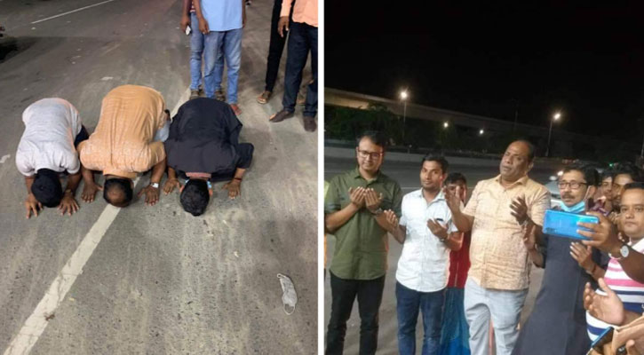 পদ্মা সেতুর সড়কে চুম্বন করলেন এমপি অপু