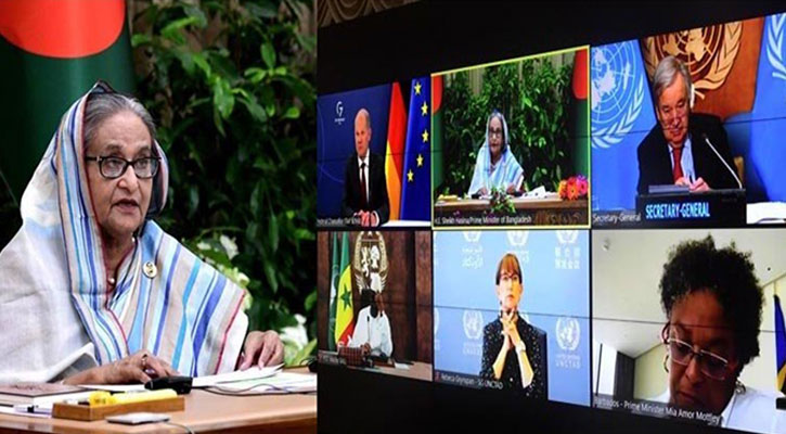 বৈশ্বিক সংকট মোকাবিলায় ৪ দফা প্রস্তাব প্রধানমন্ত্রীর 