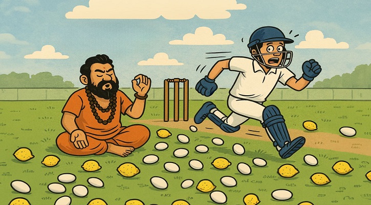 মাঠে তন্ত্রমন্ত্রের সাধনা, ভয়ে পালালেন ক্রিকেটাররা