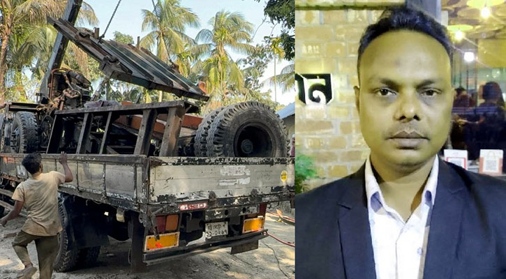 ফেনীতে যুবদল নেতার বাড়ি থেকে চোরাই ট্রাক উদ্ধার