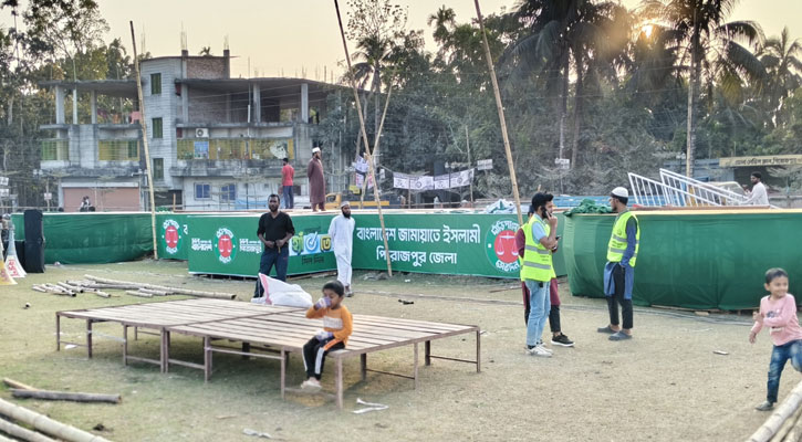 পিরোজপুরে জামায়াত আমীরের নির্বাচনী জনসভা: শেষ মুহূর্তের প্রস্তুতি চলছে
