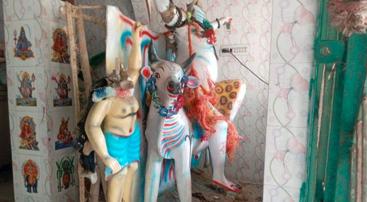 চাটমোহরে ভদ্রা কালিমাতা মন্দিরের মূর্তি ভাঙচুর