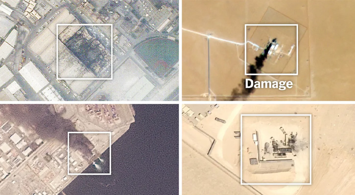 ইরানের হামলায় ৫ মার্কিন যুদ্ধবিমান বিধ্বস্ত