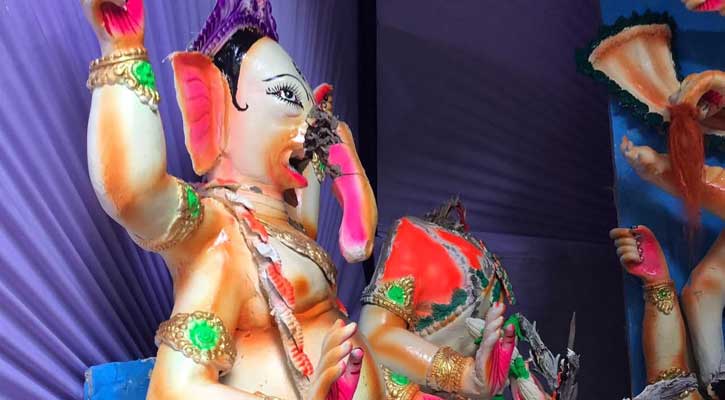 জামালপুরে মন্দিরে প্রতিমা ভাঙচুর, আটক ১