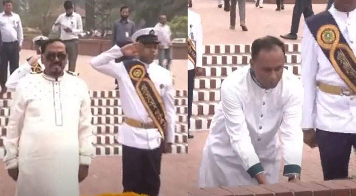 জাতীয় স্মৃতিসৌধে স্পিকার ও ডেপুটি স্পিকারের শ্রদ্ধা