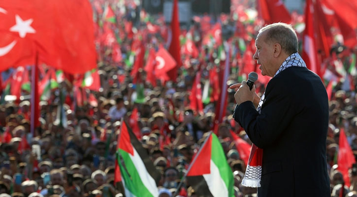 গাজা ইস্যুতে ইসরাইলের মিত্রদেরও দায়ী করলেন এরদোগান