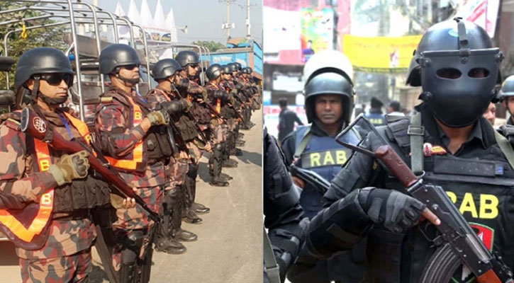 র‌্যাবের পাশাপাশি সারা দেশে ১৫২ প্লাটুন বিজিবি মোতায়েন