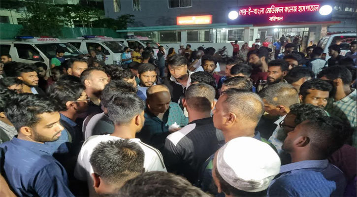নবজাতকের মৃত্যু ঘিরে শেবাচিমে উত্তেজনা, স্বজন-শিক্ষার্থীদের সংঘর্ষ