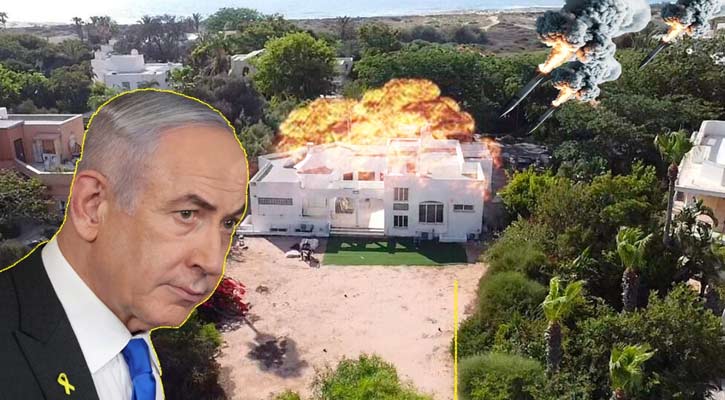 নেতানিয়াহুর বাড়ি লক্ষ্য করে ক্ষেপণাস্ত্র হামলা চালাল ইরান