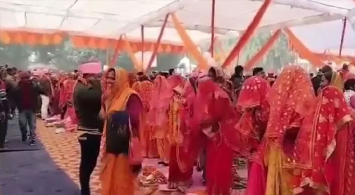 বর নেই, নিজের গলাতেই মালা পরাচ্ছেন কনেরা!