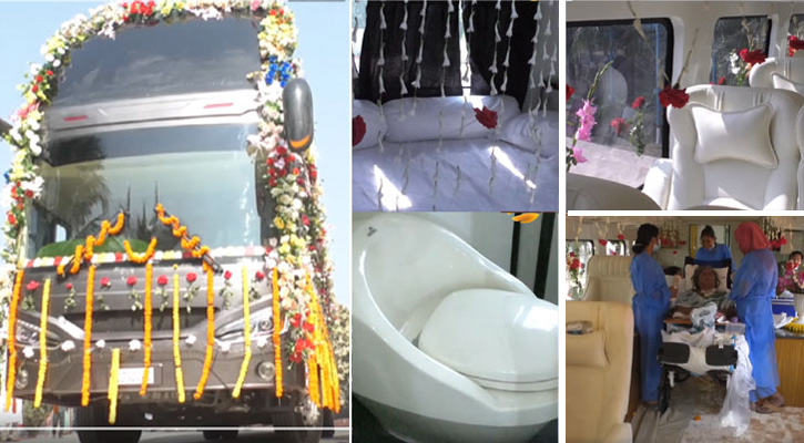 বাসেই বেডরুম-ডাইনিং, চলতি পথেই পরিপূর্ণভাবে সাজানো শুটিং জোন