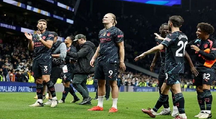 টটেনহামকে হারিয়ে লিগ শিরোপার আরও কাছে সিটি