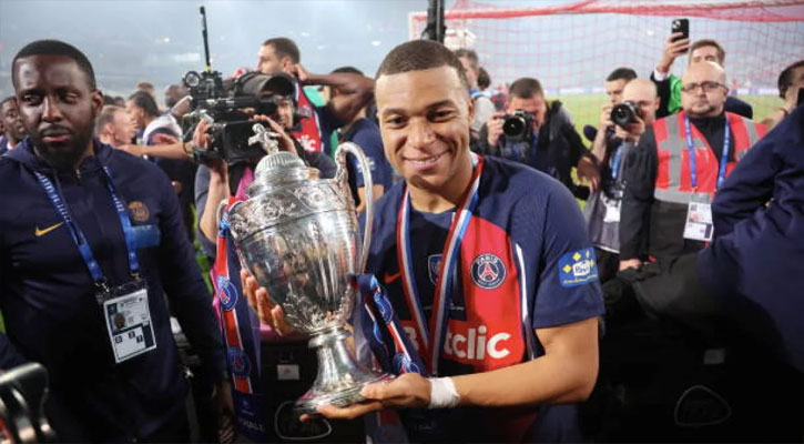 শিরোপায় পিএসজিতে শেষটা রাঙালেন এমবাপ্পে