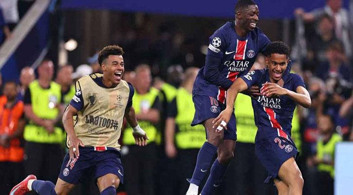 ইন্টার মিলানকে কাঁদিয়ে চ্যাম্পিয়নস লিগের প্রথম শিরোপা জয় পিএসজির