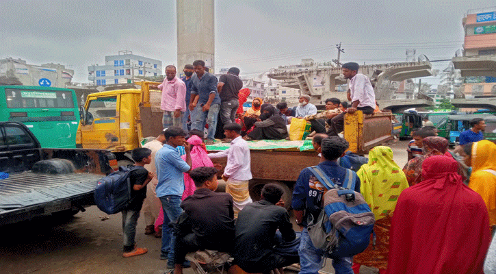 গাজীপুরে দূরপাল্লার গাড়ি সংকট, ভোগান্তিতে ঘরমুখো মানুষ