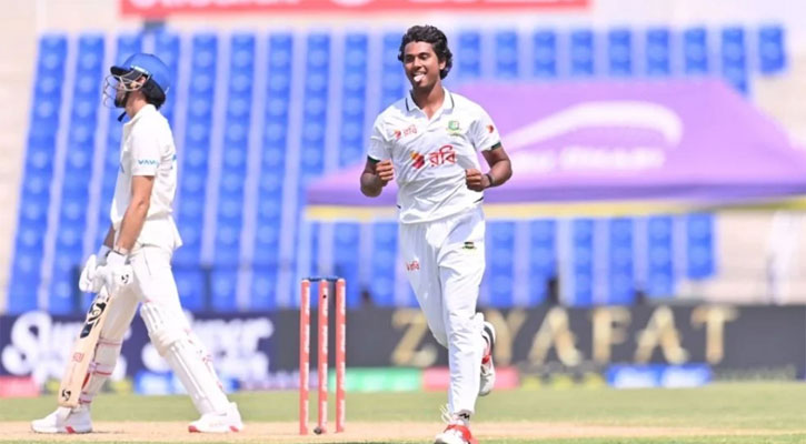 টেস্টে হাসান মাহমুদের হ্যাটট্রিক, নাম লেখালেন ইতিহাসে