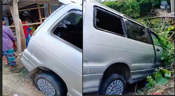 নলছিটিতে মাইক্রোবাস খাদে পড়ে আহত ১০