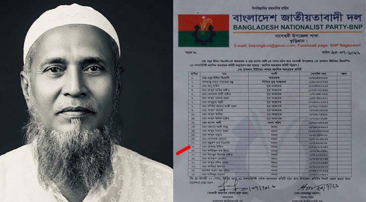 ইউনিয়ন বিএনপির কমিটিতে মৃত ব্যক্তি, সমালোচনার ঝড়