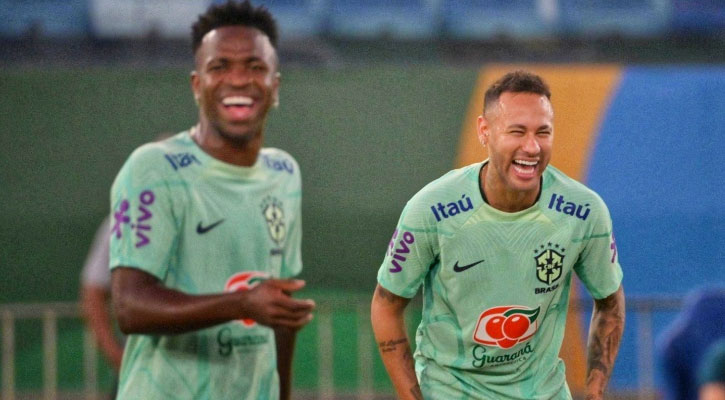 নেইমার-ভিনিসিউস জুটি নিয়ে রোমাঞ্চিত ব্রাজিল কোচ