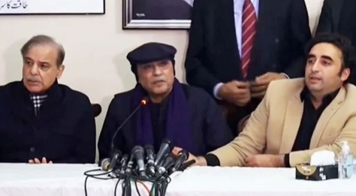 পাকিস্তানে জোট সরকার গঠনে মুসলিম লীগ ও পিপলস পার্টির চুক্তি