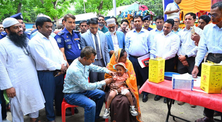 রাজশাহী বিভাগের পাঁচ জেলায় হাম টিকাদান কর্মসূচি শুরু